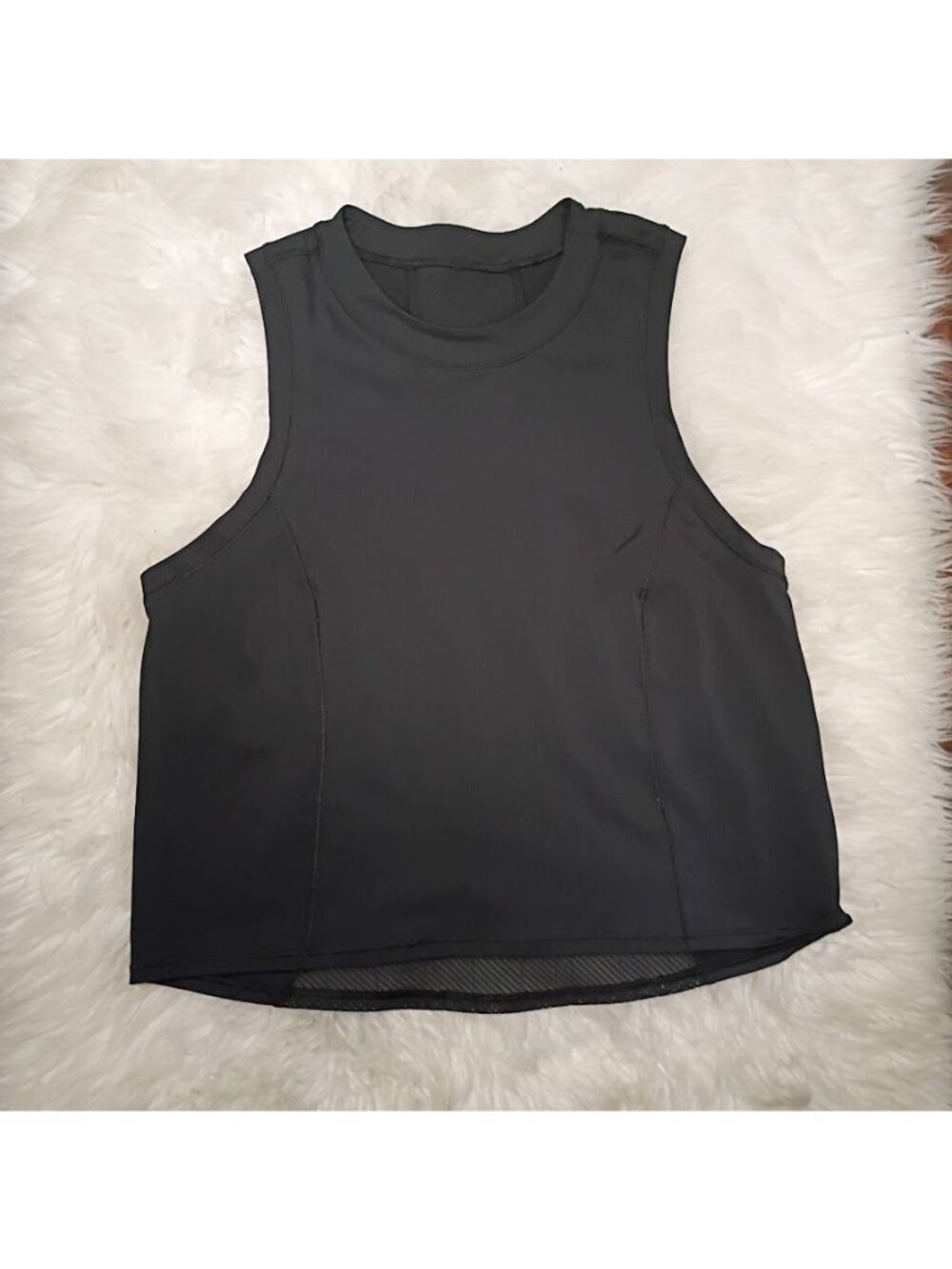 Lululemon Mesh-Panel Tank Top Sleeveless Black Lightweight Womens - Picture 4 of 9